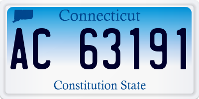 CT license plate AC63191