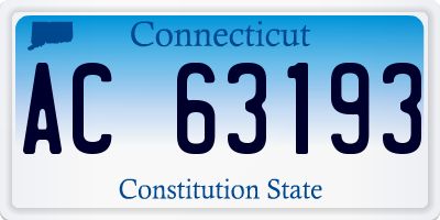 CT license plate AC63193