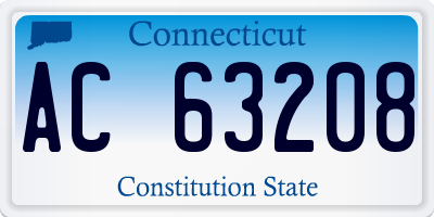 CT license plate AC63208
