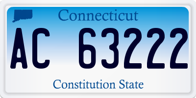 CT license plate AC63222