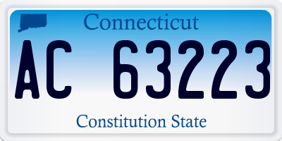 CT license plate AC63223