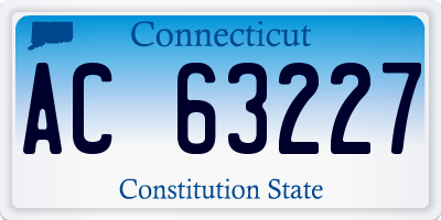CT license plate AC63227