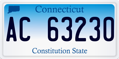 CT license plate AC63230