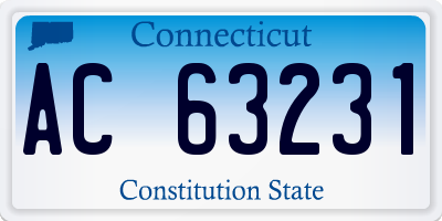 CT license plate AC63231