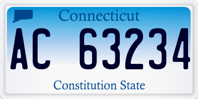 CT license plate AC63234