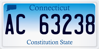 CT license plate AC63238