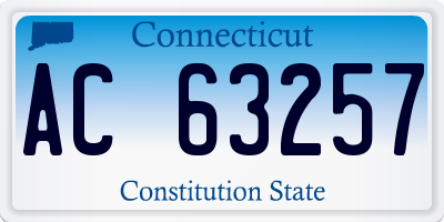 CT license plate AC63257