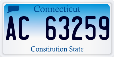 CT license plate AC63259
