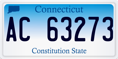 CT license plate AC63273