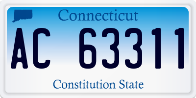 CT license plate AC63311