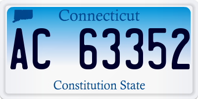 CT license plate AC63352