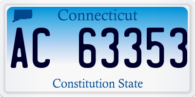 CT license plate AC63353