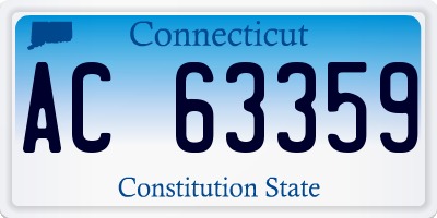 CT license plate AC63359