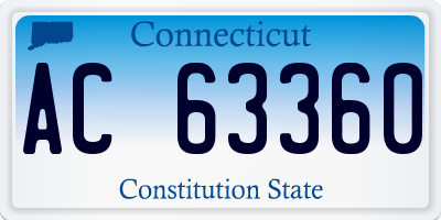 CT license plate AC63360