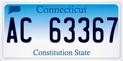 CT license plate AC63367