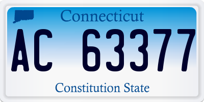 CT license plate AC63377