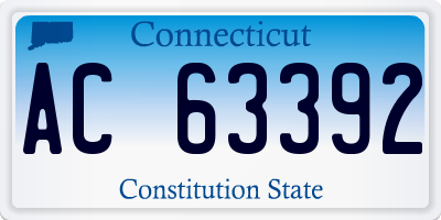 CT license plate AC63392