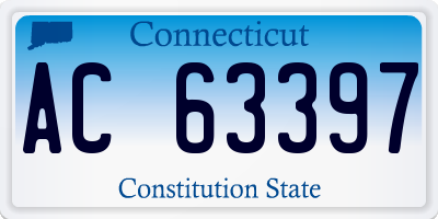 CT license plate AC63397