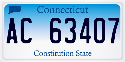 CT license plate AC63407