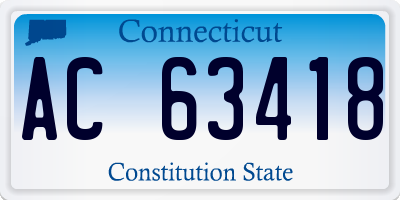 CT license plate AC63418