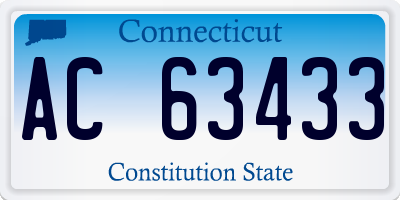 CT license plate AC63433