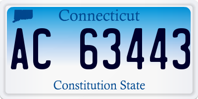 CT license plate AC63443