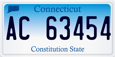 CT license plate AC63454