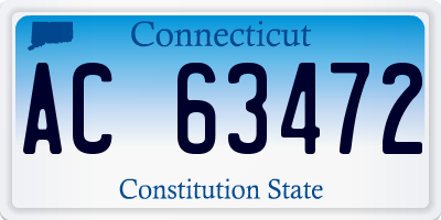 CT license plate AC63472