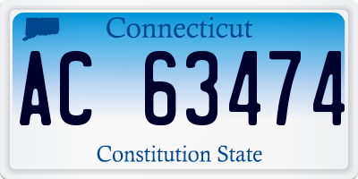 CT license plate AC63474