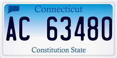 CT license plate AC63480