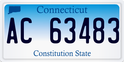CT license plate AC63483