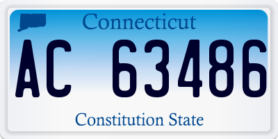 CT license plate AC63486