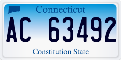 CT license plate AC63492