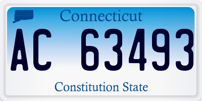 CT license plate AC63493