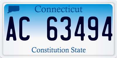 CT license plate AC63494