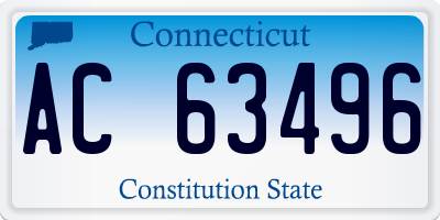 CT license plate AC63496