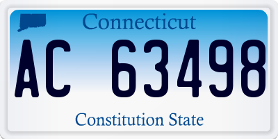 CT license plate AC63498