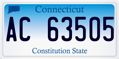 CT license plate AC63505