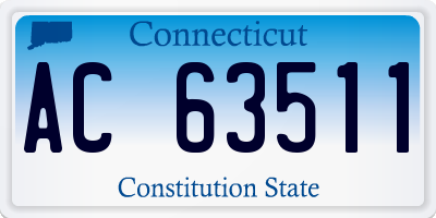 CT license plate AC63511