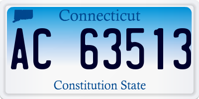 CT license plate AC63513