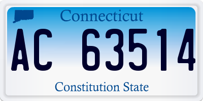 CT license plate AC63514