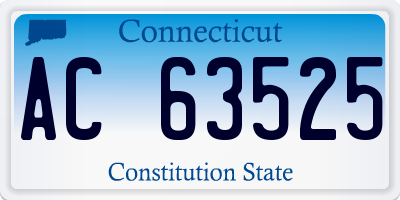 CT license plate AC63525