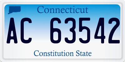 CT license plate AC63542