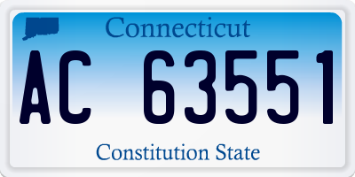 CT license plate AC63551