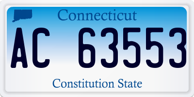 CT license plate AC63553
