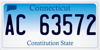 CT license plate AC63572