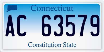 CT license plate AC63579