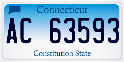 CT license plate AC63593