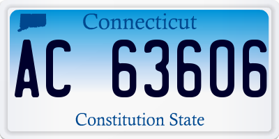 CT license plate AC63606