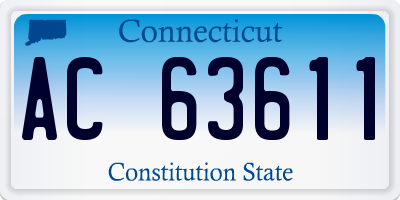 CT license plate AC63611